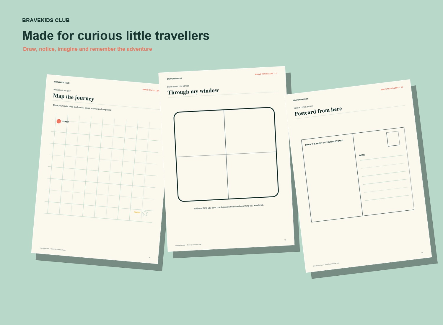 Map, window drawing and postcard activities from the pack